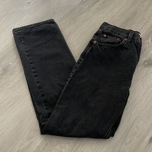 ZARA HIGH WAISTED STRAIGHT LEG JEANS